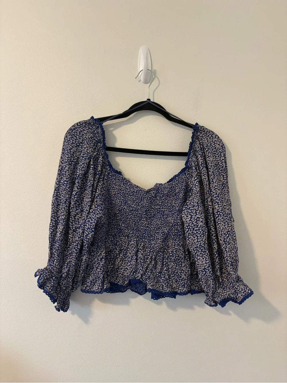 Free People Britnee Floral Blouse Large